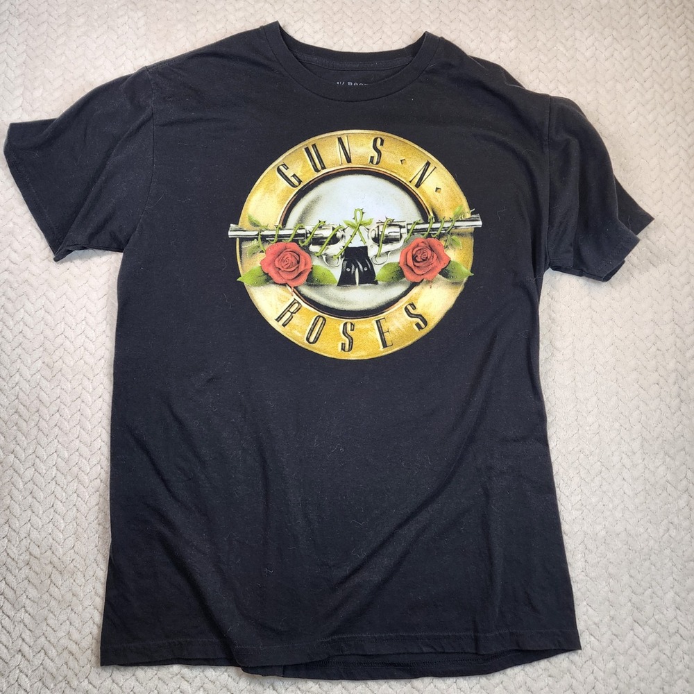 Guns N Roses‎ T Shirt Black Rock Band Graphic Tee Mens Large
